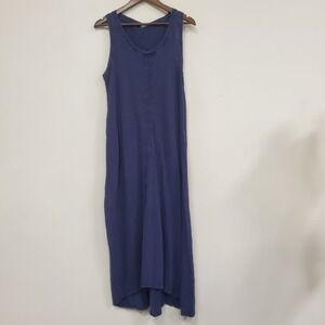 Daily Practice Anthropologie Womens Sleeveless Oversized Maxi Dress Size S Blue‎